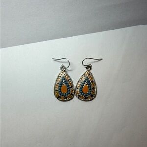 Elegant Silver and Blue Teardrop Earrings